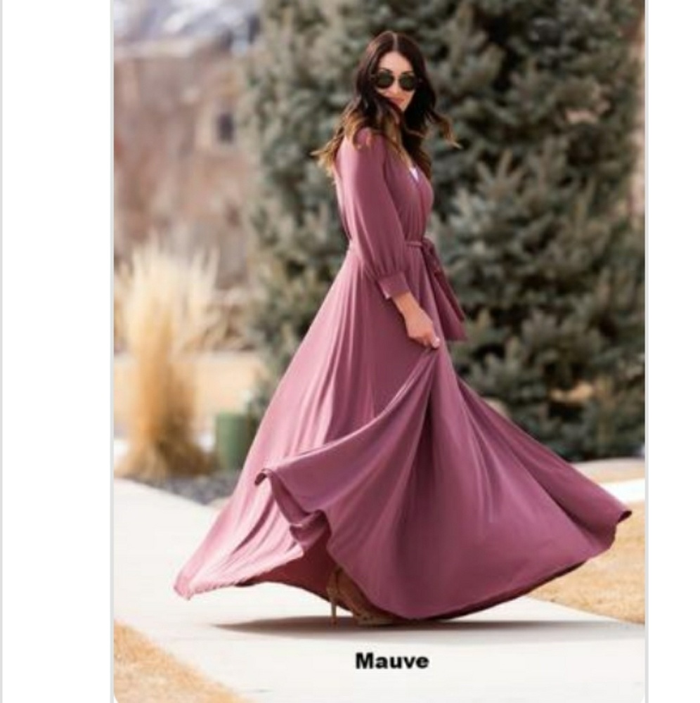 NWOT mauve maxi dress Sexy Modest Boutique